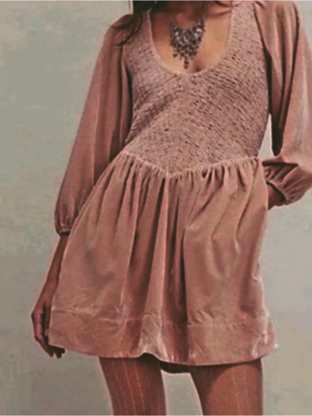 Free People Farrier Velvet Mini Dress. NWT. Winter bloom